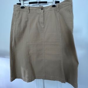 Boden Tan/Medium Kaki Denim Skirt